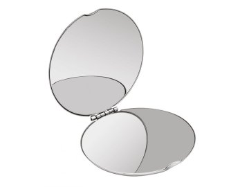 Kapesní zrcátko ROUND STEEL MIRROR (Cena bez gravírování -)