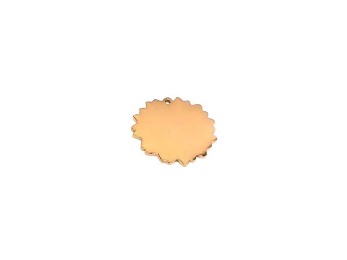 Nerezová známka Slunce rose gold - růžové zlato