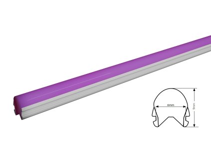 Neon silikonový profil | 6mm | fialová