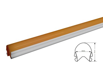 Neon silikonový profil | 6mm | oranžová
