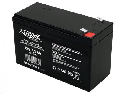 baterie olovena 12v 7 5ah xtreme enerwell bezudrzbovy akumulator ien246786