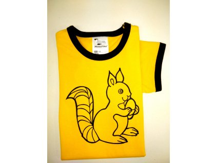 Dětské Tričko s motivem zvířátka - žluté