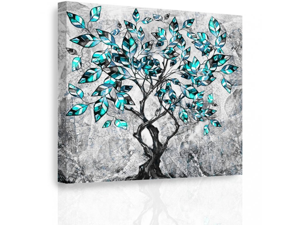 Obraz strom v mozaice Blue