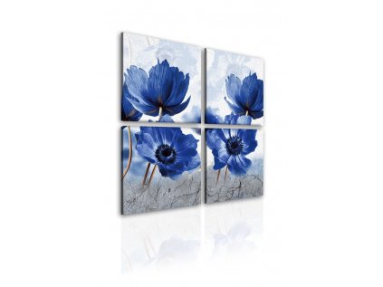 Obraz modrý květ