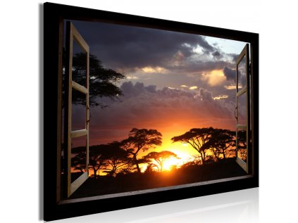 3D obraz okno Serengeti
