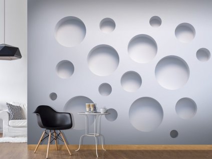 3D tapeta kruhy ve zdi