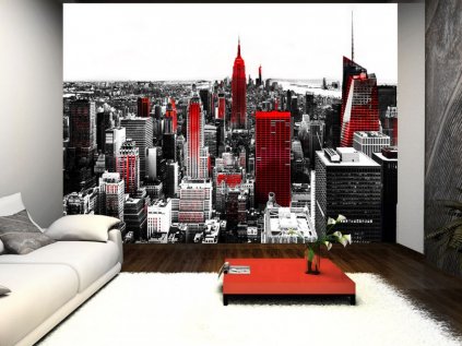 Samolepící fototapeta New York v červené