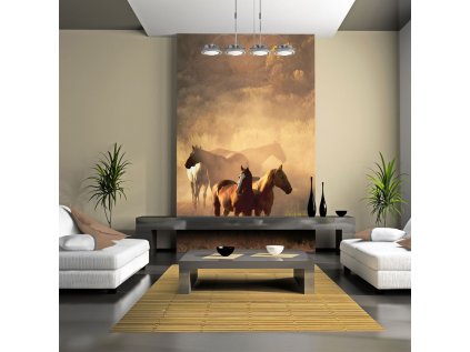 Fototapeta - Wild horses of the steppe (Velikosti (šířkaxvýška) 400x309)