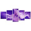 Pětidílný obraz Polibek Purple