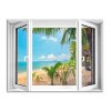 3D obraz okno na tropickou pláž