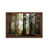 3D obraz dřevěné okno do lesa