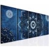 Pětidílný obraz mandala Blue