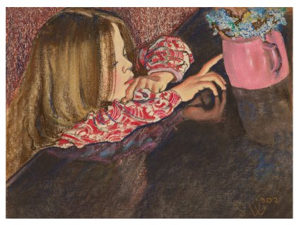 Stanislaw Wyspianski - Dívka s vázou s květinami,  A3