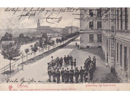 Teschen - Dekorirung in Kasernenhof