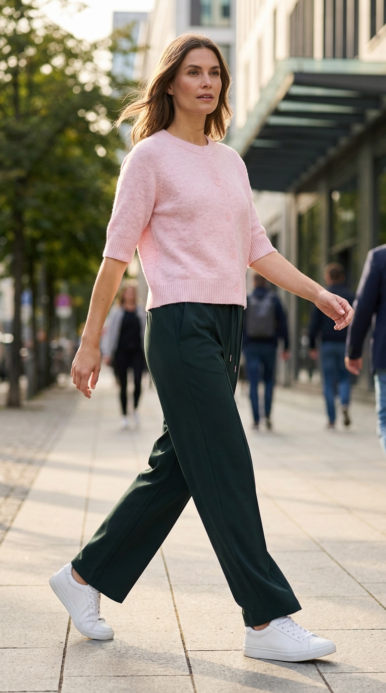 Sveter s krátkym rukávom BROADWAY NAYC FASHION COOL BLUSH MELANGE