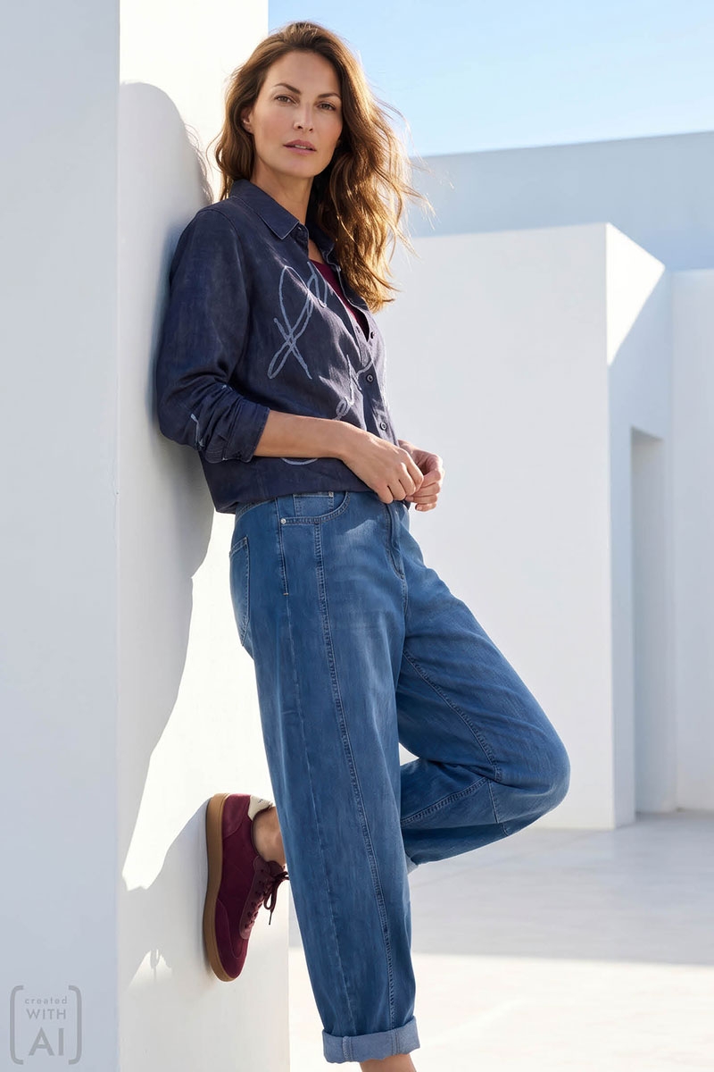 Dámska džersejová košeľa KENNYS. DENIM LOOK