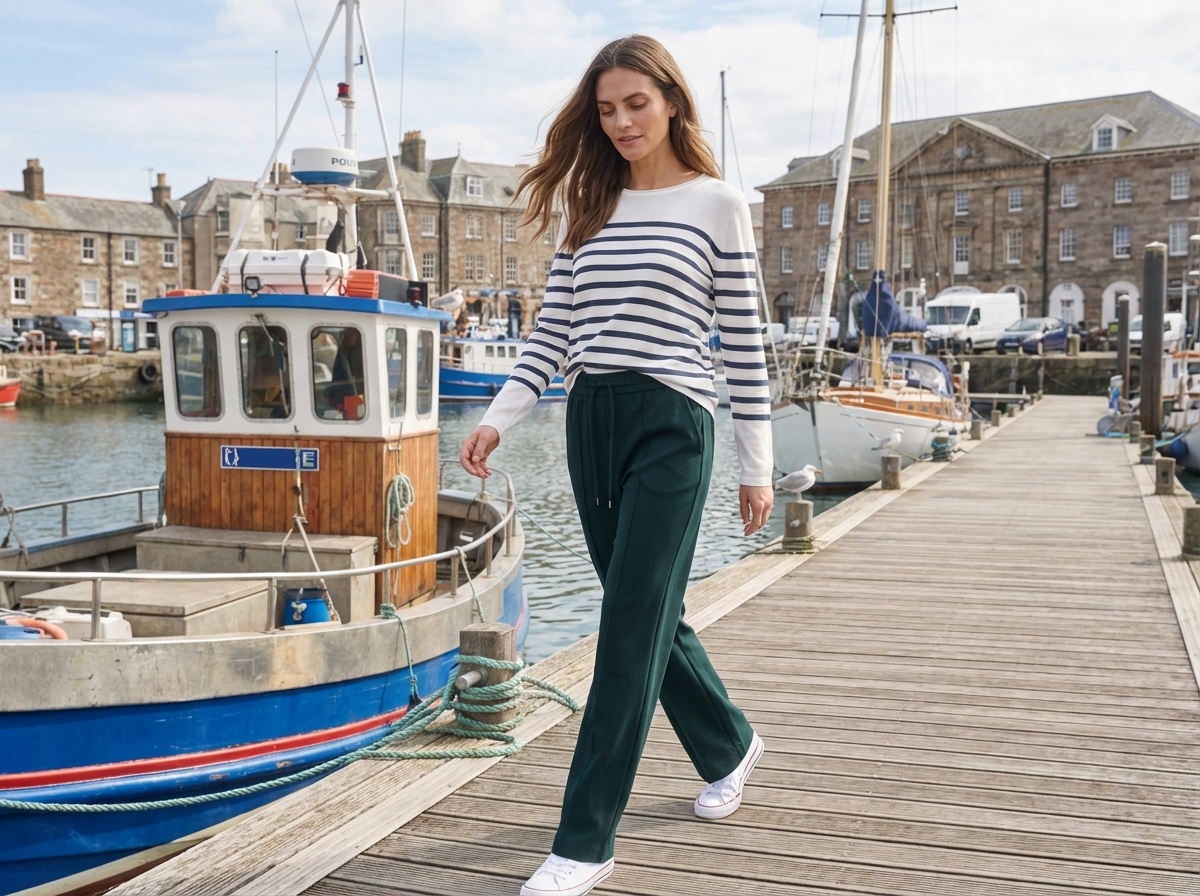 Prúžkovaný pulóver BROADWAY NYC FASHION NAVY BLUE