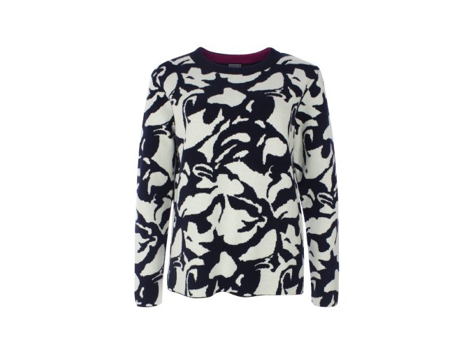 Pulóver KENNYS. JACQUARD FLOWER INDIGO