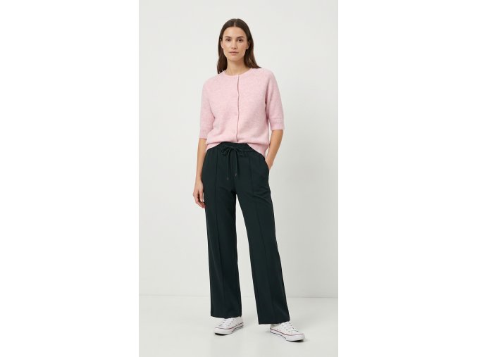 Dámske nohavice s elastickým pásom a ozdobným švom BROADWAY NYC FASHION REGULAR FIT NAVY BLUE