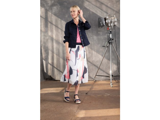 Dlhá plisovaná sukňa  Kenny S. GRAPHIC ROSE