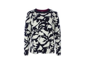 Pulóver KENNYS. JACQUARD FLOWER INDIGO