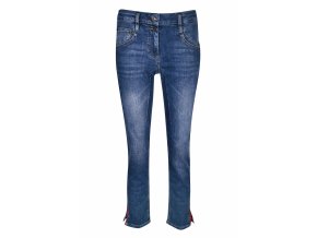 Džínsy KennyS. STELLA RED ZIPS DENIM STONE