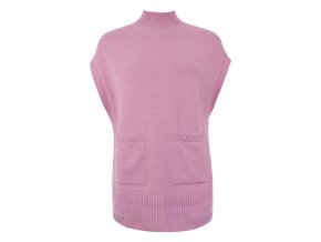 Úpletová vesta KennyS. s rolákovým golierom KROKUS VIOLET