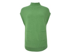Úpletová vesta KennyS. s rolákovým golierom BAMBUS GREEN