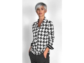 Džersejová blúzka KENNYS. HOUNDSTOOTH