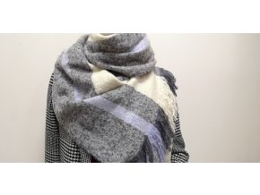 Vlnený sivomodrý šál Broadway