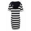 Džersejové pruhované šaty Kenny S. STRIPE INDIGO