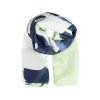 Plisovný šál KennyS. MIX COLOR INDIGO WHITE PISTACIA