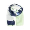 Plisovný šál KennyS. MIX COLOR INDIGO WHITE PISTACIA