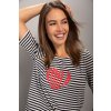 Tričko KENNYS. STRIPE HEART INDIGO