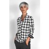 Džersejová blúzka KENNYS. HOUNDSTOOTH