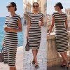 Dámske háčkované šaty BROADWAY NYC FASHION BLACK STRIPE