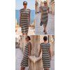 Dámske háčkované šaty BROADWAY NYC FASHION BLACK STRIPE