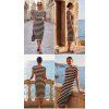 Dámske háčkované šaty BROADWAY NYC FASHION BLACK STRIPE