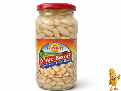 Suntat Fazole bílá, Vařené ve slaném nálevu 540g
