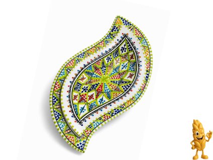 Serving plate – Green eye small, Handmade