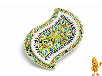 Servírovací talíř – Oko zelený Medium, Ručně vyráběný