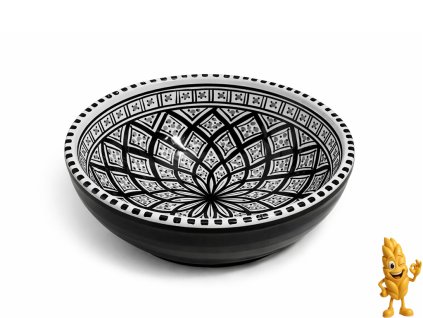 Mísa černo bílá Malá, Ručně vyrobená