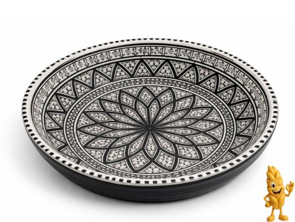 Mísa černo bílá Medium, Ručně vyrobená