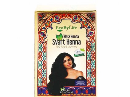 EcoByLife Henna na vlasy, Černá 60g