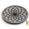 Servírovací talíř tuniský keramický kulatý Černý, Ručně vyráběný