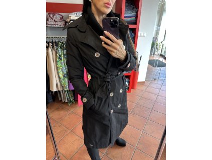 Kabát 008 černý s páskem