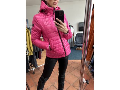 Prošívaná bunda 044 - růžová 2