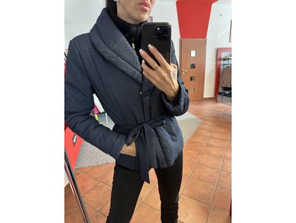 Prošívaná bunda/kabátek 048 - modročerná