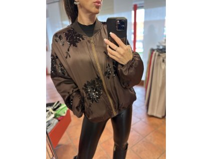 Bunda 059 - hnědá s aplikací
