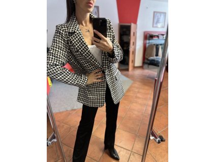 Kabát/sako 080 - černobílé